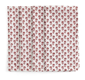 Chamois Napkins Dancing Star Red - 4p