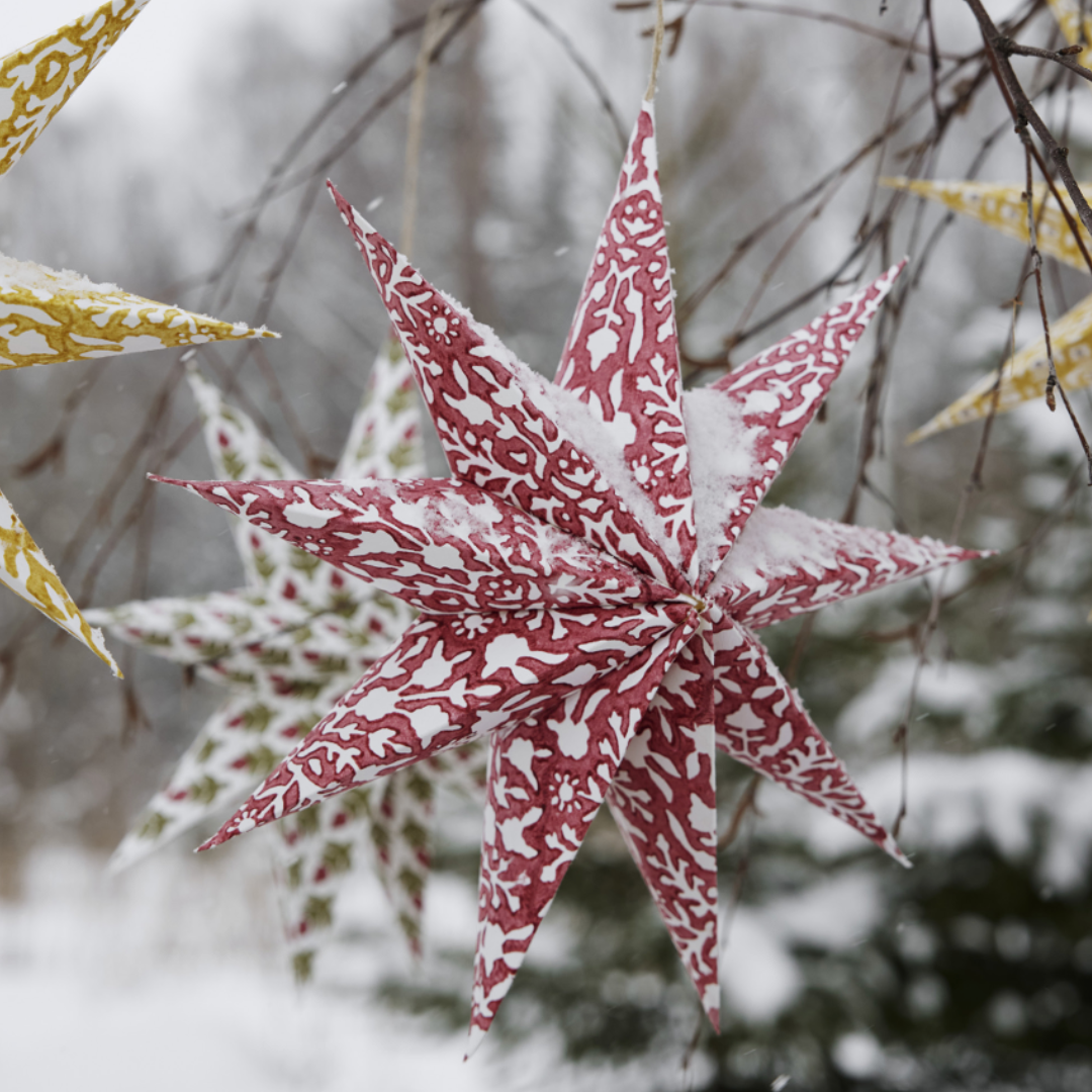 Chamois Julstjärna Snow Flake Red - 62cm - 2