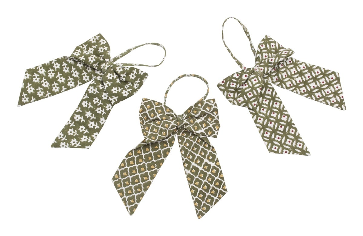 Chamois Rosettornament Blandat Tryck Green - 3pack