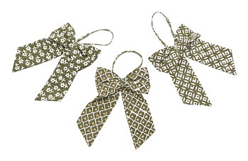 Chamois Rosette Ornament Mixed Print Green - 3pack