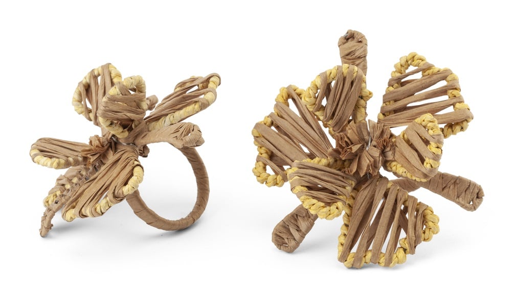 Chamois Servettringar Flower Natural - 2pack