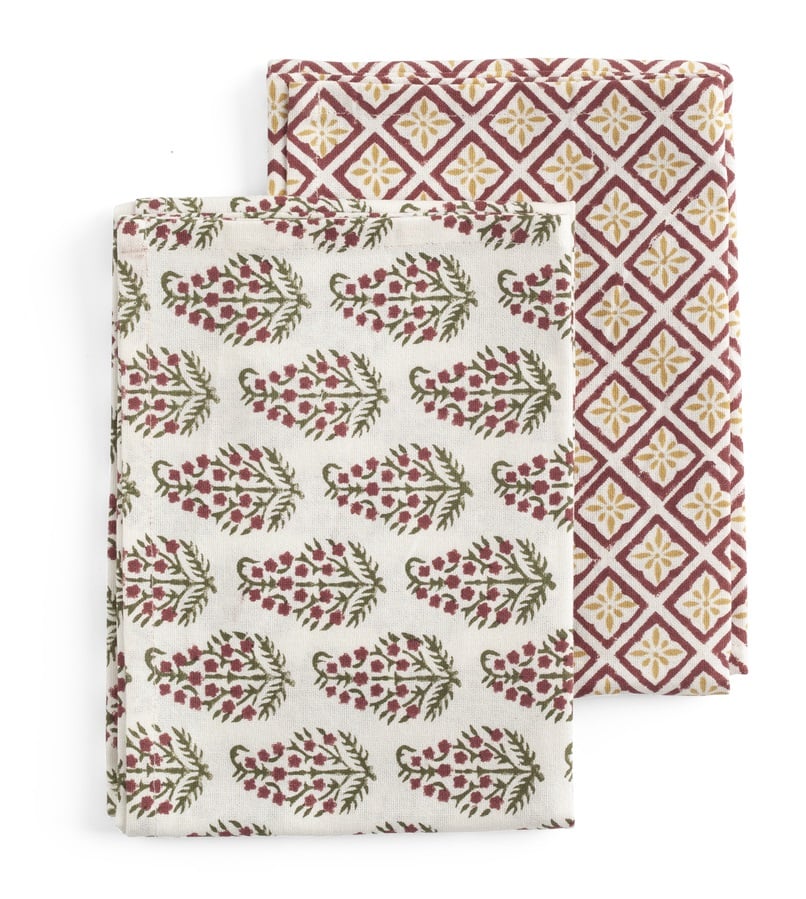 Chamois Kökshandduk Diamond & Persian Paisley Red & Yellow - 2p