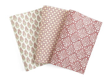 Chamois Presentpapper Blandat tryck Red - 3p