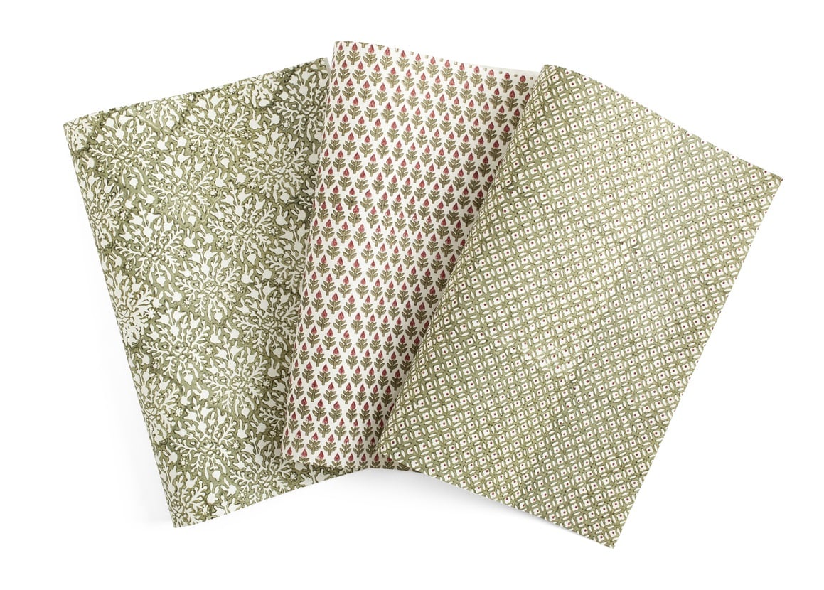 Chamois Presentpapper Blandat tryck Green - 3p