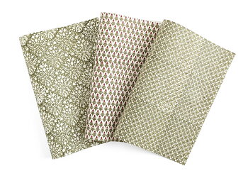 Chamois Presentpapper Blandat tryck Green - 3p