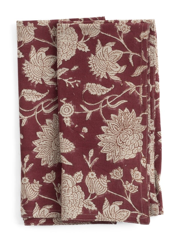 Chamois Linneservetter Indian Rose Red 50x50cm - 2p