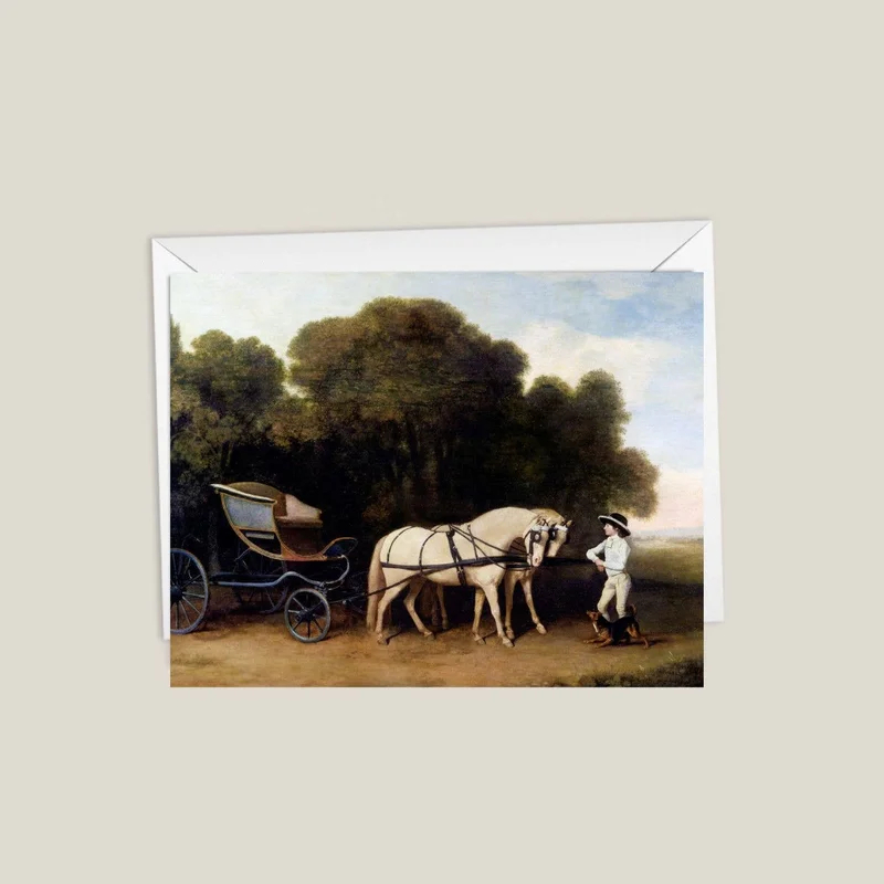 Kort Nimrod Paper Hästmotiv Cream Ponies