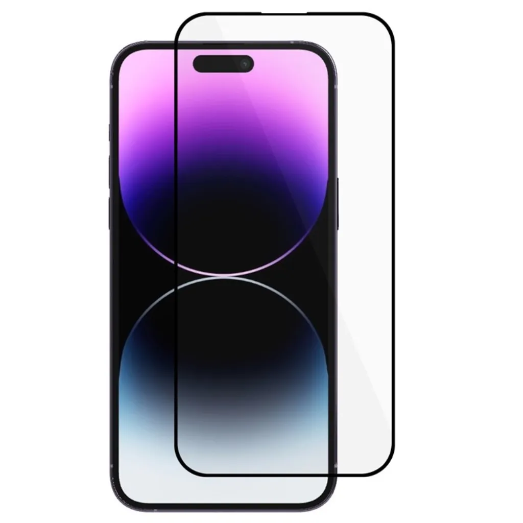 iPhone 16 Pro Max skärmskydd med svart ram