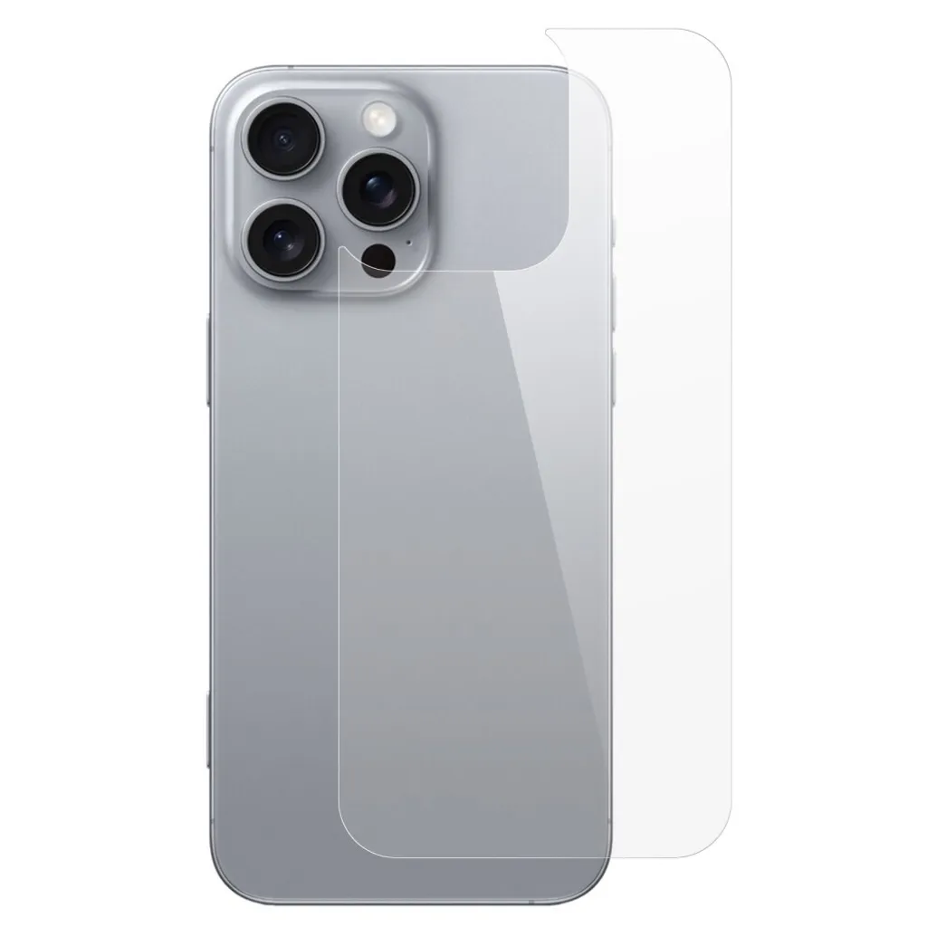 iPhone 16 Pro Max ryggskydd med 0,3 mm bågkant - genomskinlig