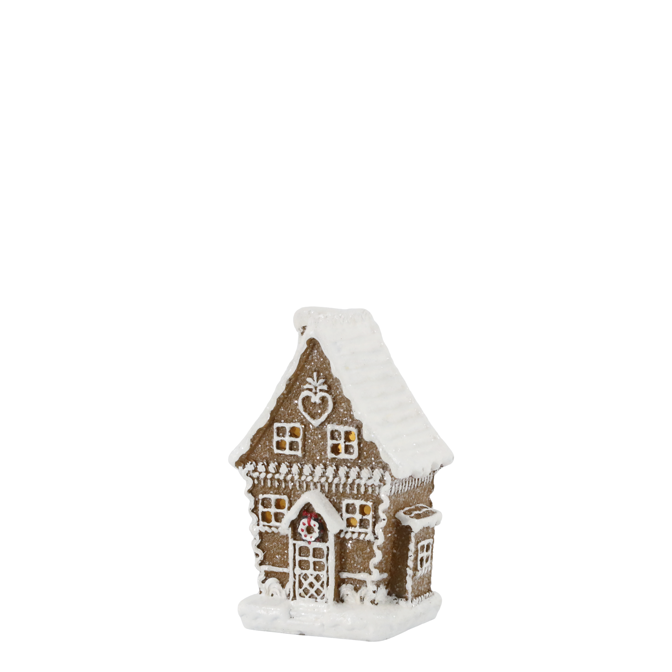 Pepparkakshus med ledbelysning - 11x7 cm - 5