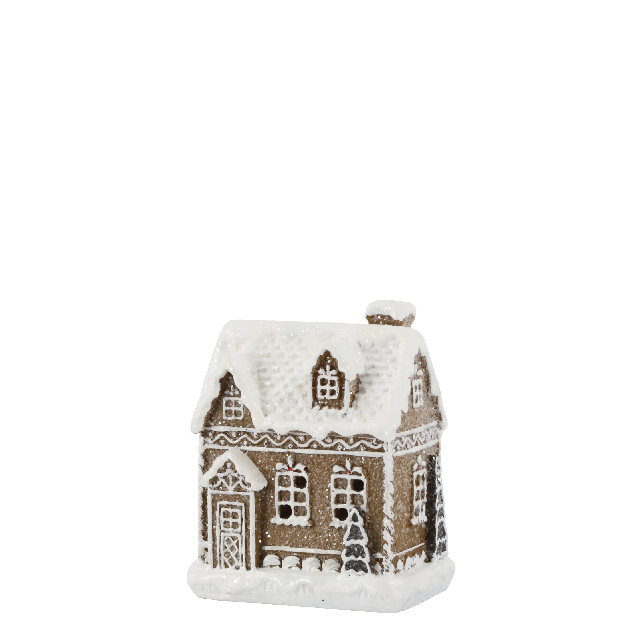 Pepparkakshus med ledbelysning - 10x8 cm - 5
