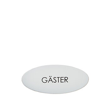 Plåtskylt Gäster
