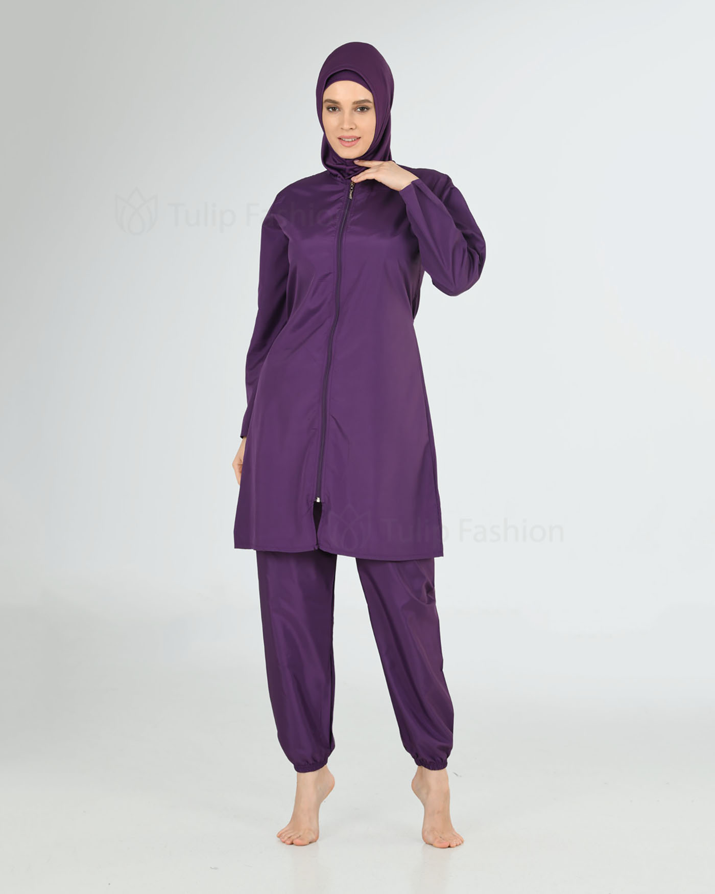 Muslim Swimsuit with hijab - Purple