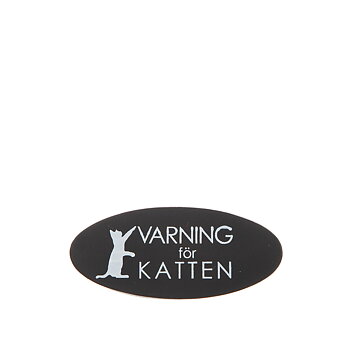 Plåtskylt Varning katten