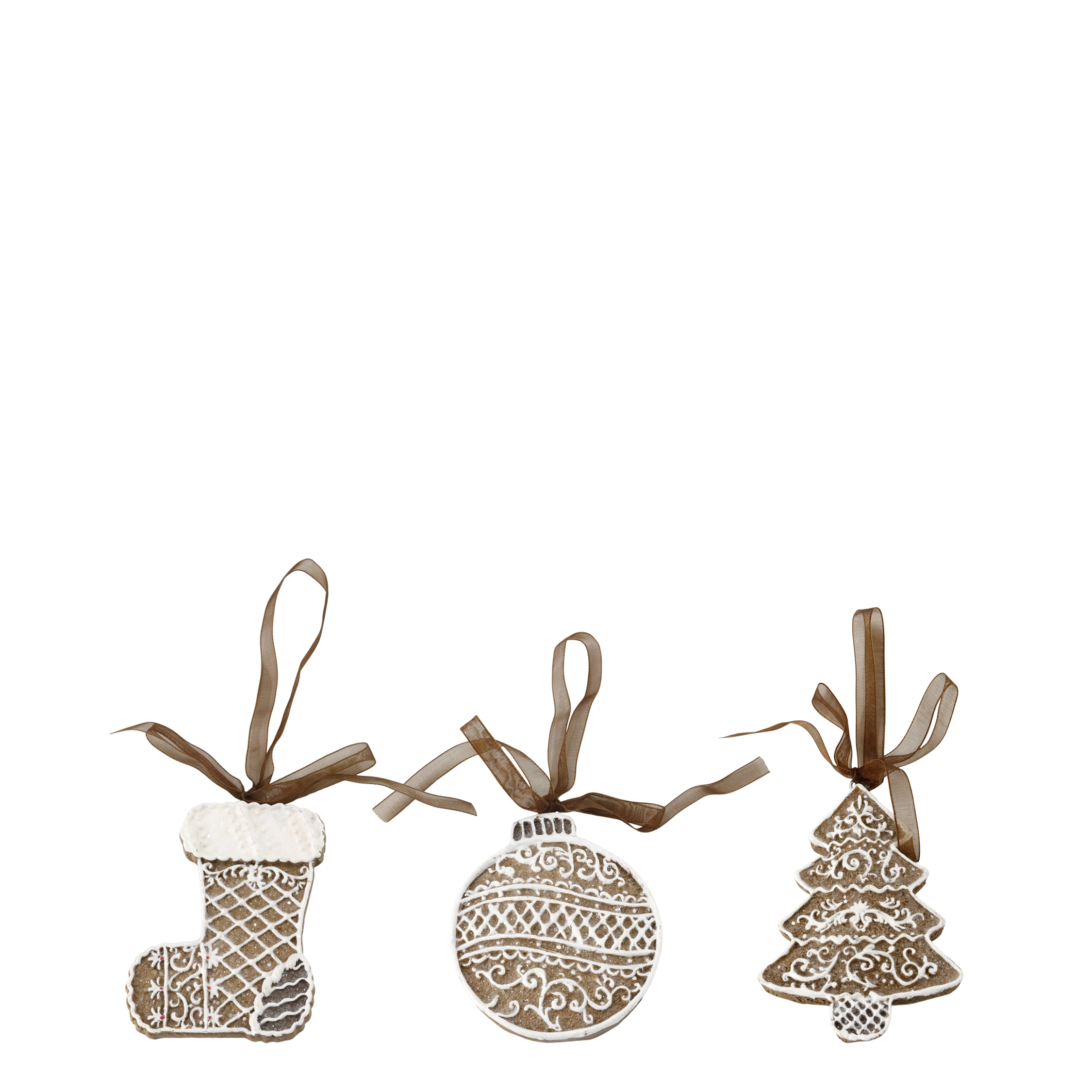 Christmas tree decoration - Gingerbread figures - 3-pack - 3