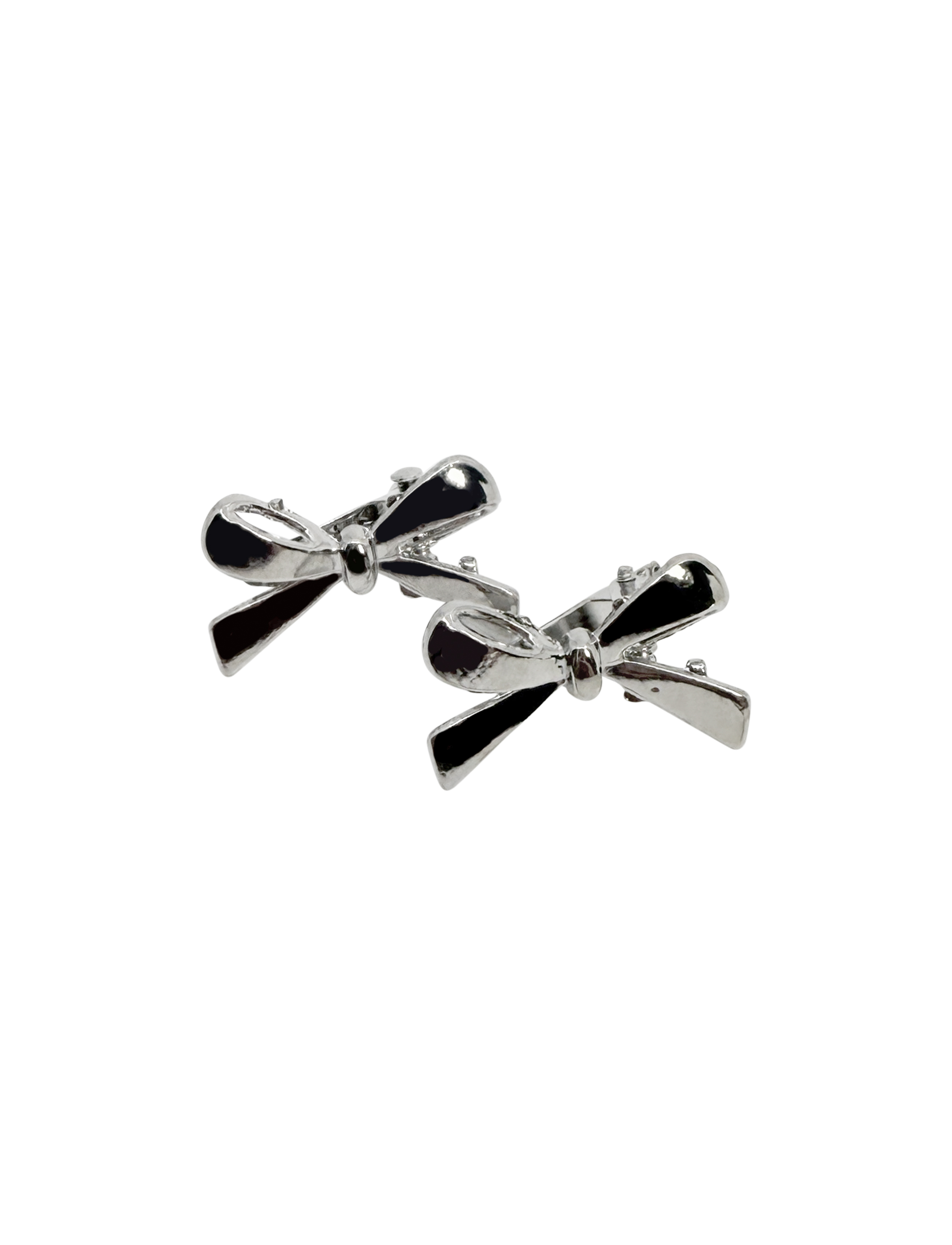INES BOW CLIP SILVER 2PCS