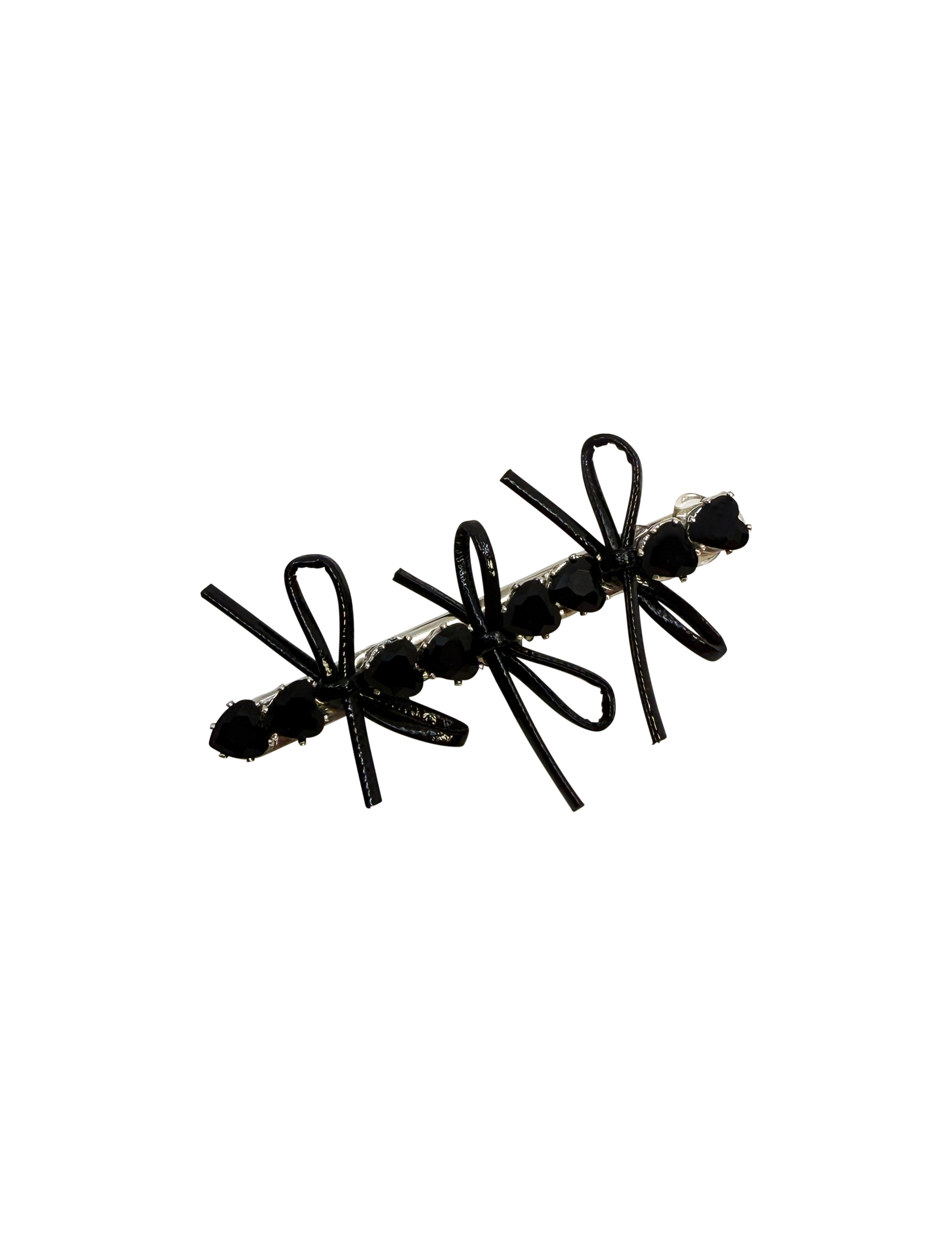 ANGELA HAIR PIN DARK SMALL BOWS