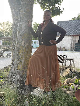 Chiffong  Kjol  Camel