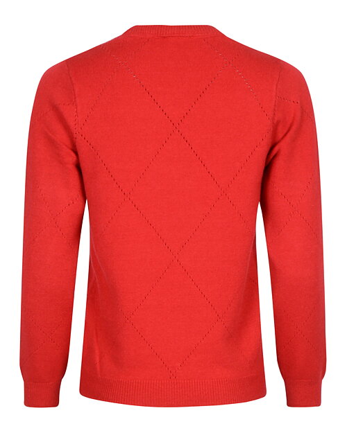 Jumper med dekorativa pärlor röd - 2