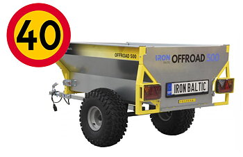 Flakvagn med Tipp Offroad 500 Registrerad 40 km/h