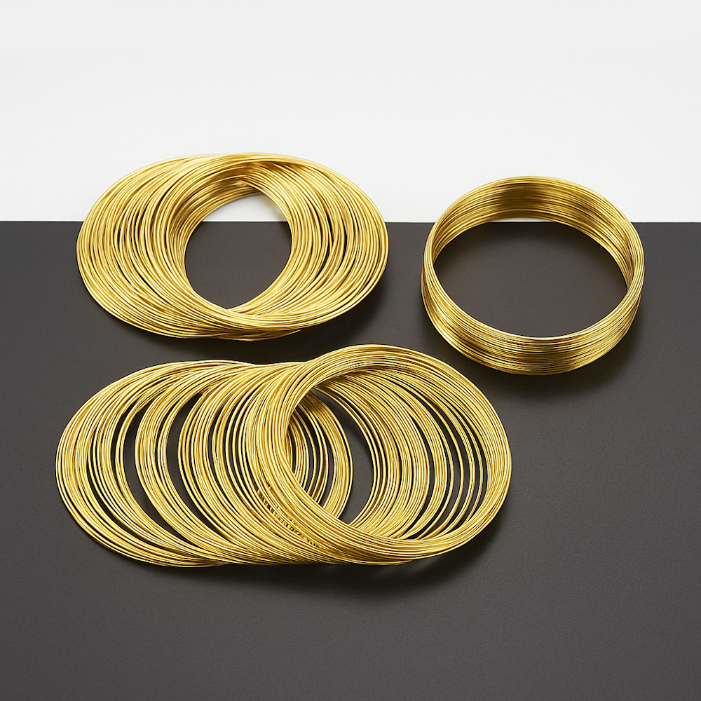 Memory wire för halsband – guld, 11,5 cm (20 varv) - 2