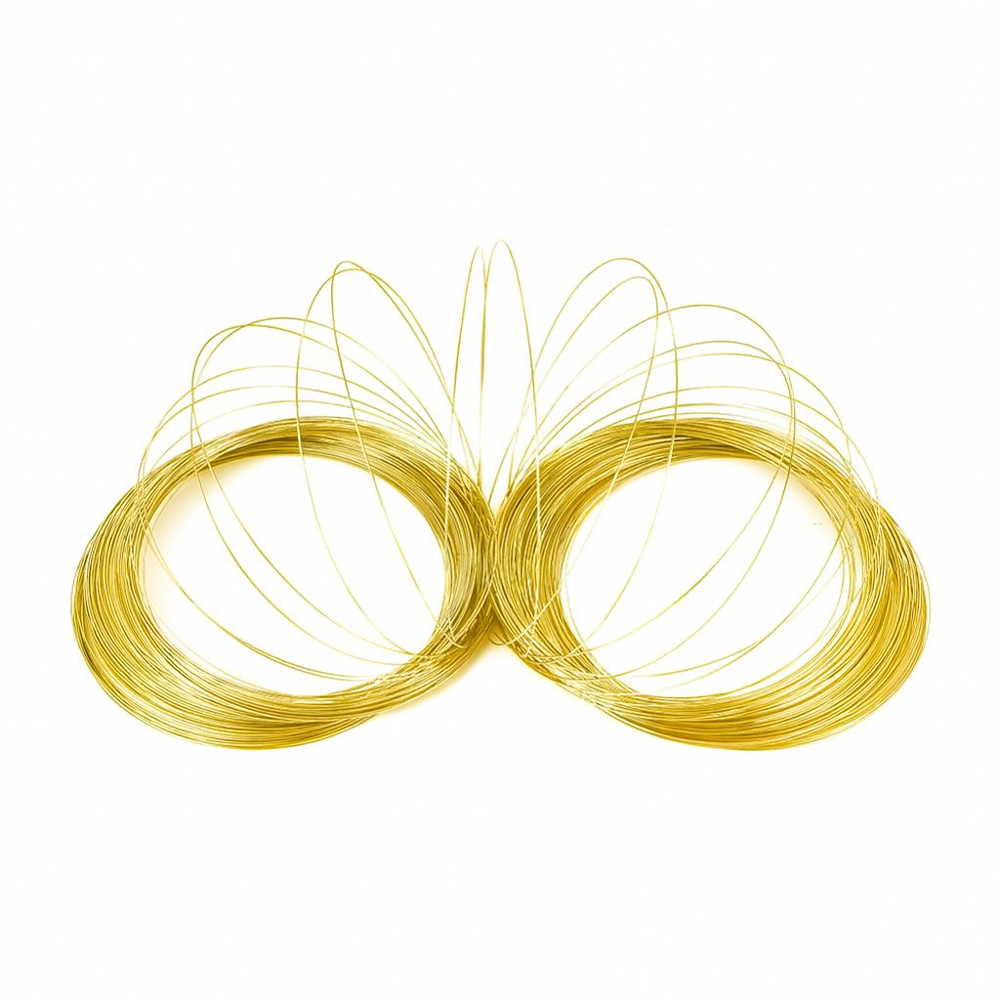 Memory wire för halsband – guld, 11,5 cm (20 varv)