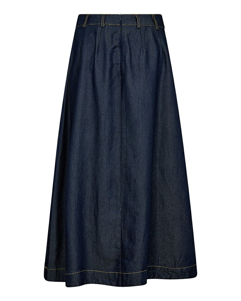 Kjol Anya med fickor A-linje denim