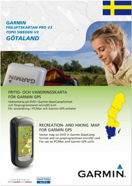 Original Garmin Friluftskartan Pro V3 Götaland (microSD + SD-adapter) (VMB*)