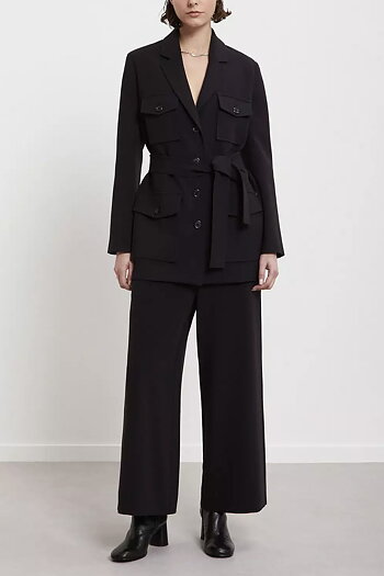 OttodÁme - Cropped  Trousers Black