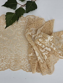 Beige stretch lace - 23 cm