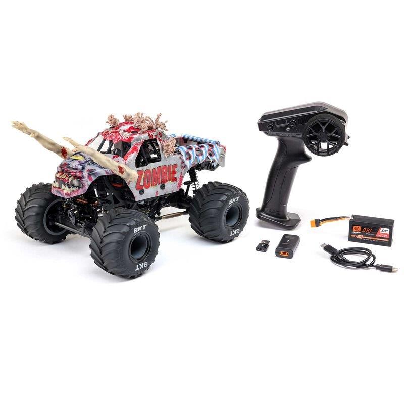 LOSI 1/18 Mini LMTZombie 2S 4X4 RTR Brushed MT (Battery & Charger Included), Red - 2