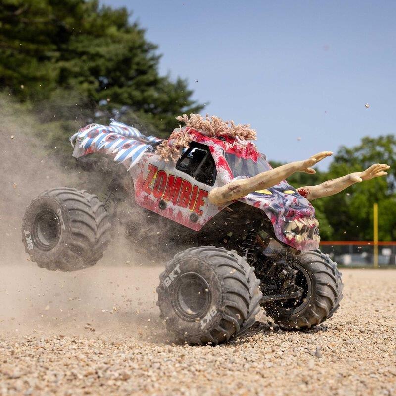 LOSI 1/18 Mini LMTZombie 2S 4X4 RTR Brushed MT (Battery & Charger Included), Red - 6