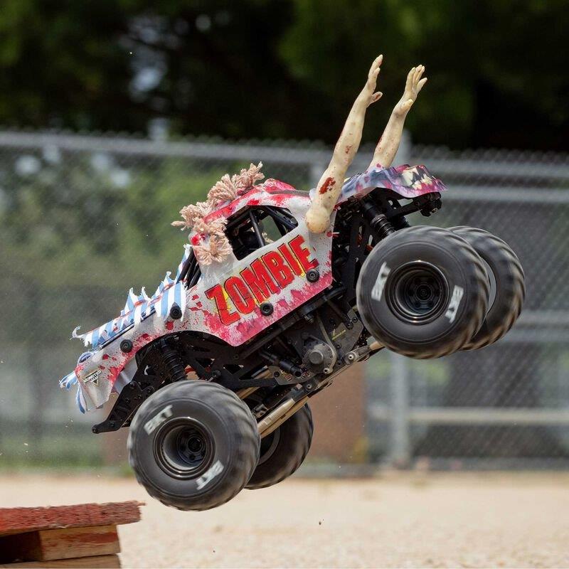 LOSI 1/18 Mini LMTZombie 2S 4X4 RTR Brushed MT (Battery & Charger Included), Red - 9