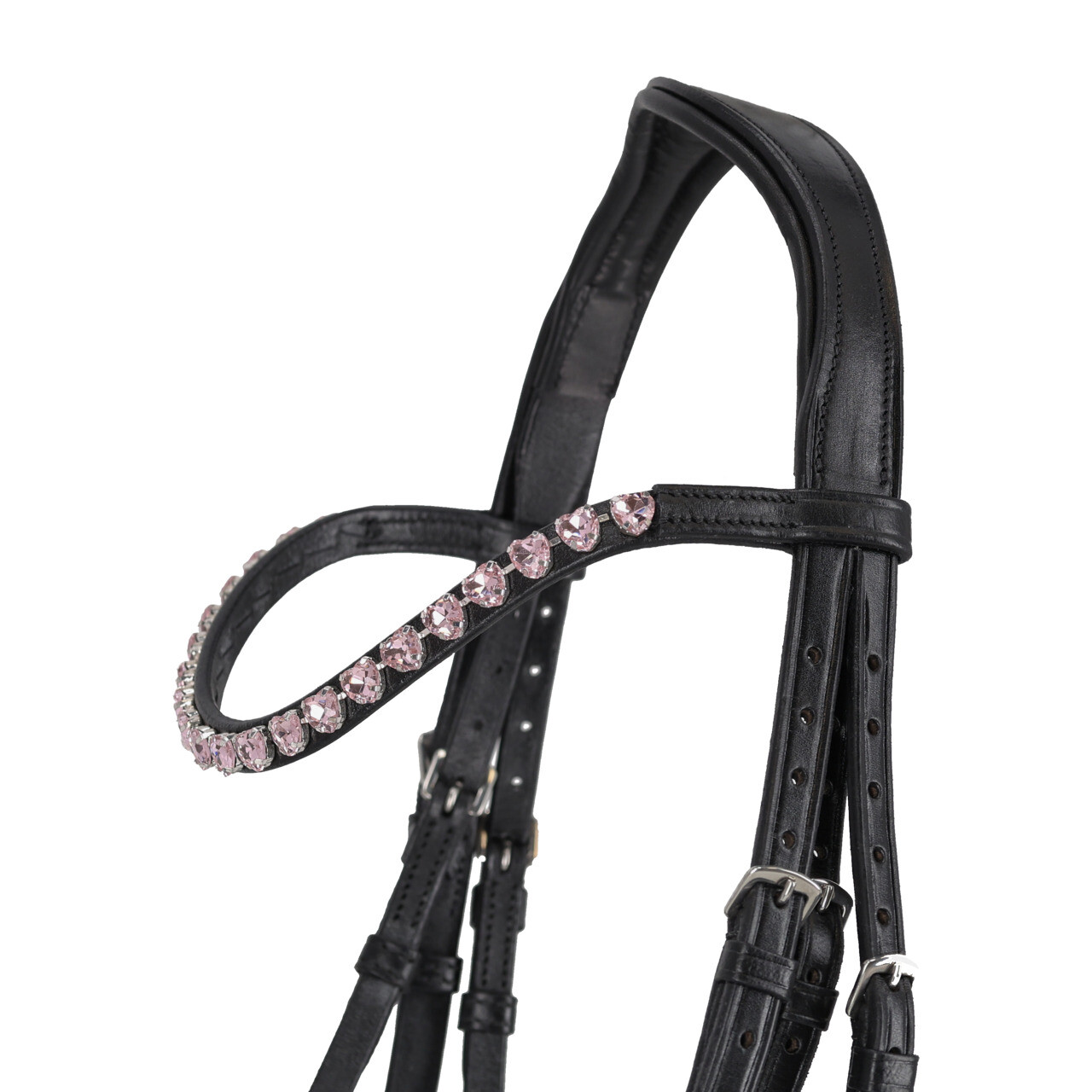 QHP Bixie Bridle – Pink - anatomical