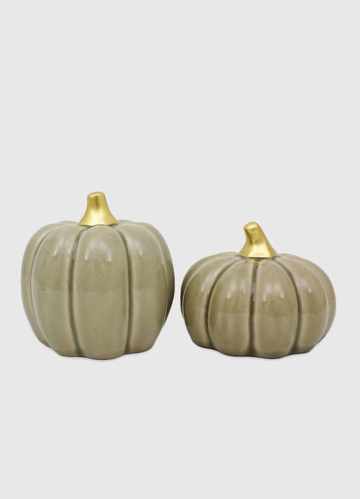 2-pack Pumpkin Sage - Pumpkins - Ceramic - Large