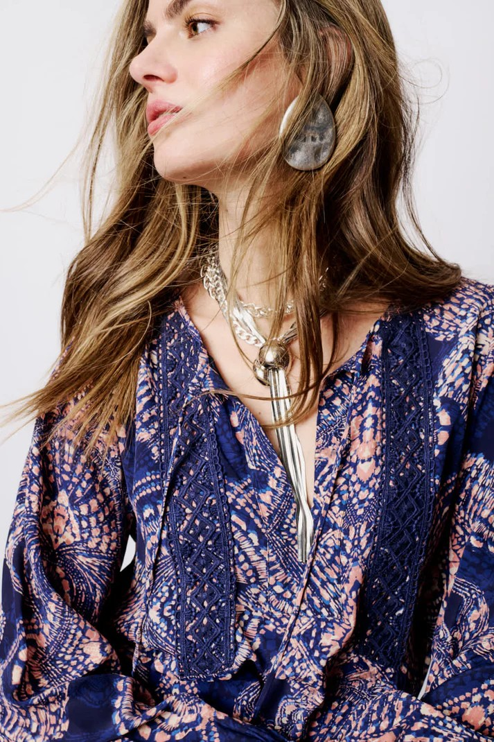 Lauren Blouse - Evening Blue - Moliin