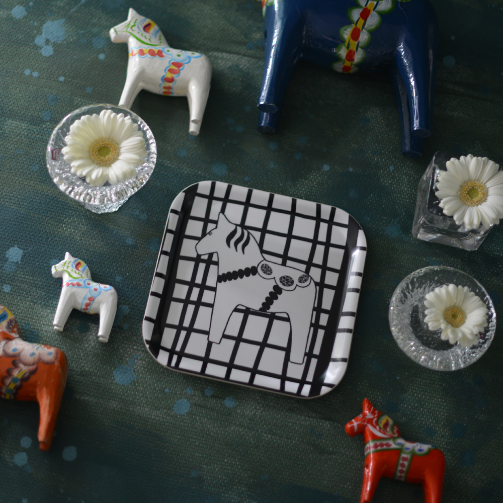 tray/cookie plate SWEDISH HORSEPOWER black 20x20 cm - 3