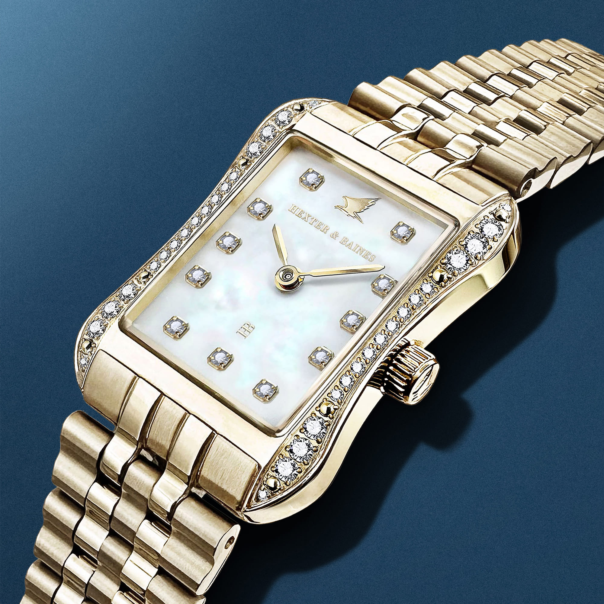 H&B Cronvas Diamond, Pavé, Gold & Pearl - 2