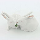 Arnold Krog  (20th Century) White Rounded Rabbits #518 10/5 cm