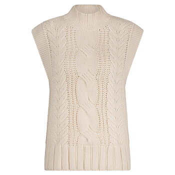 Sleeveless Cable - Ecru