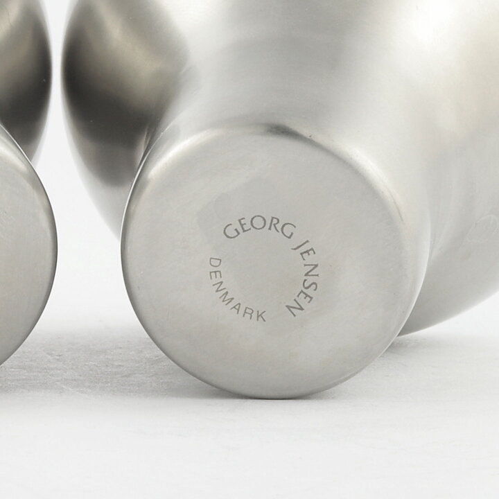 Helle Damkjær (Bloom 2001) Two Modern Steel Candleholders 8 cm <with Box>