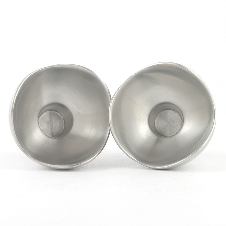 Helle Damkjær (Bloom 2001) Two Modern Steel Candleholders 8 cm <with Box>