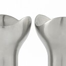 Helle Damkjær (Bloom 2001) Two Modern Steel Candleholders 8 cm <with Box>
