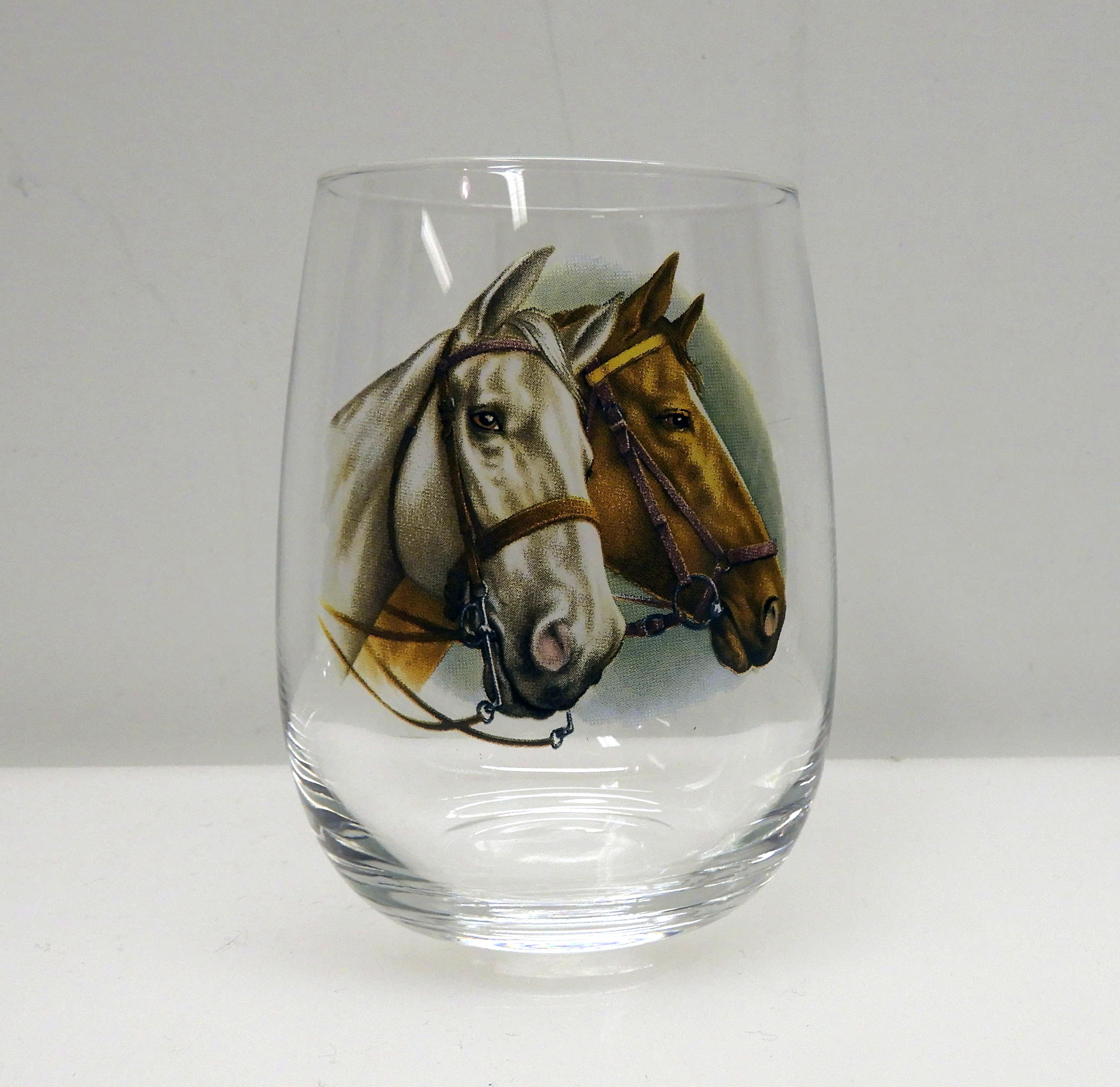 4 st. glas med hästar 37 cl - 3
