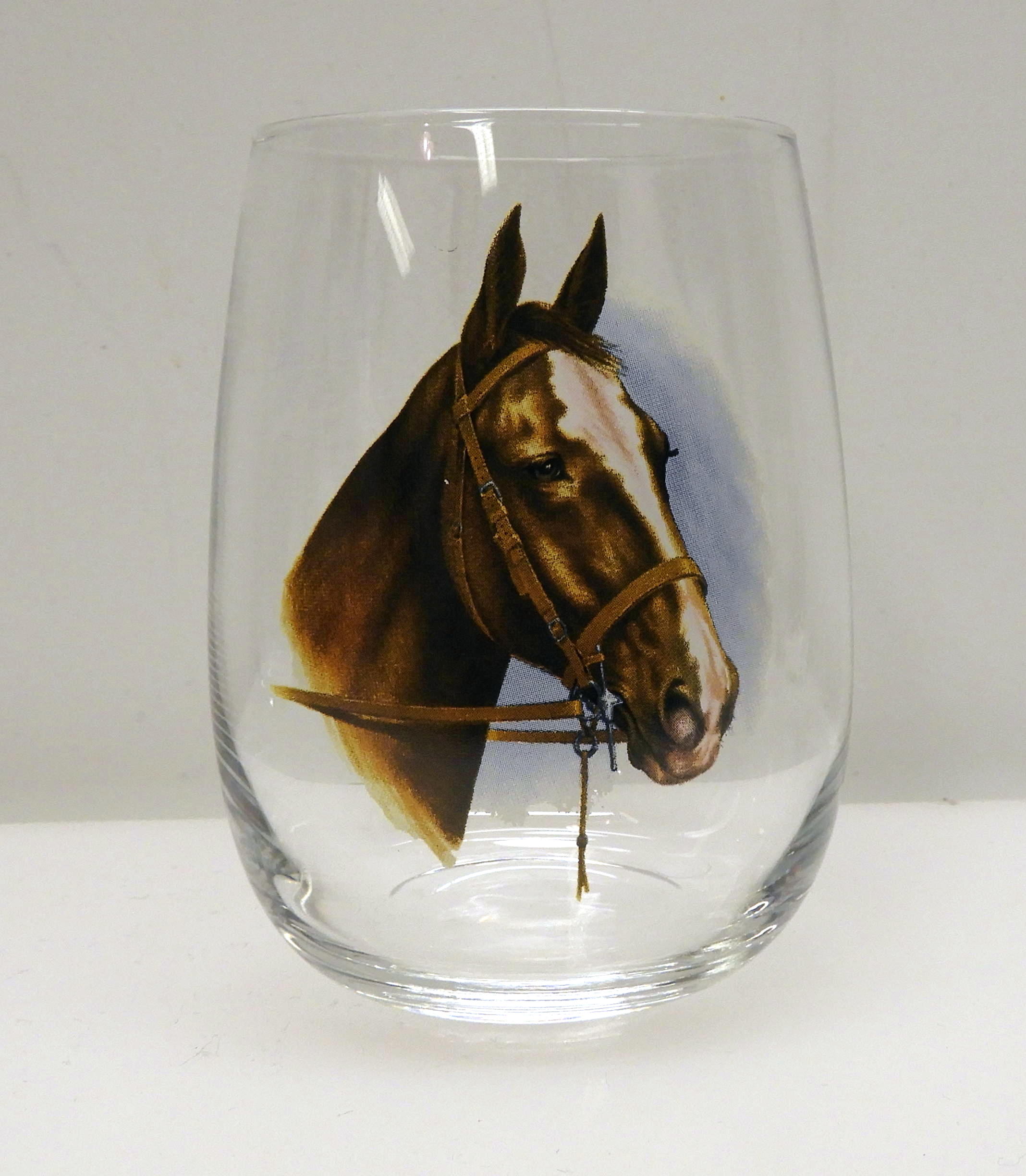 4 st. glas med hästar 37 cl - 4