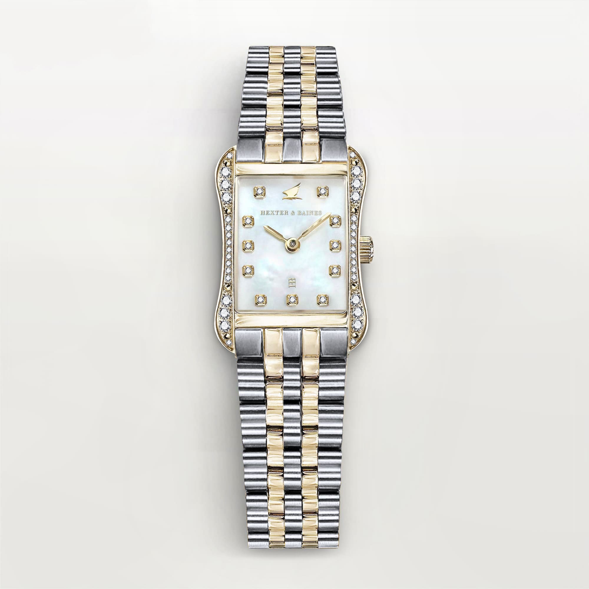 H&B Cronvas Diamond, Pavé, Gold & Silver, Pearl