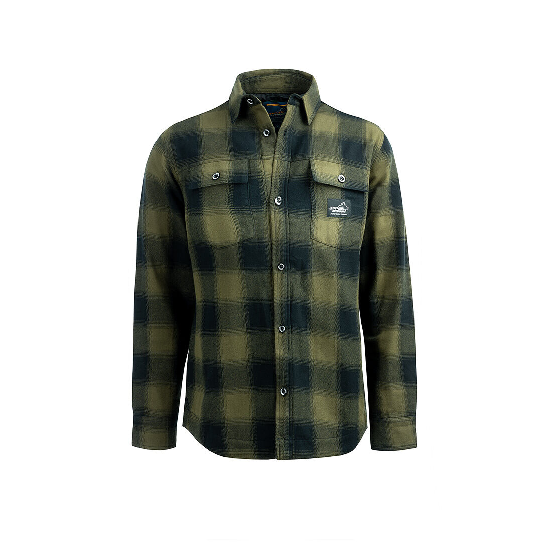 Arrak Outdoor gefüttertes Flanellhemd Damen - Olivgrün (XL)