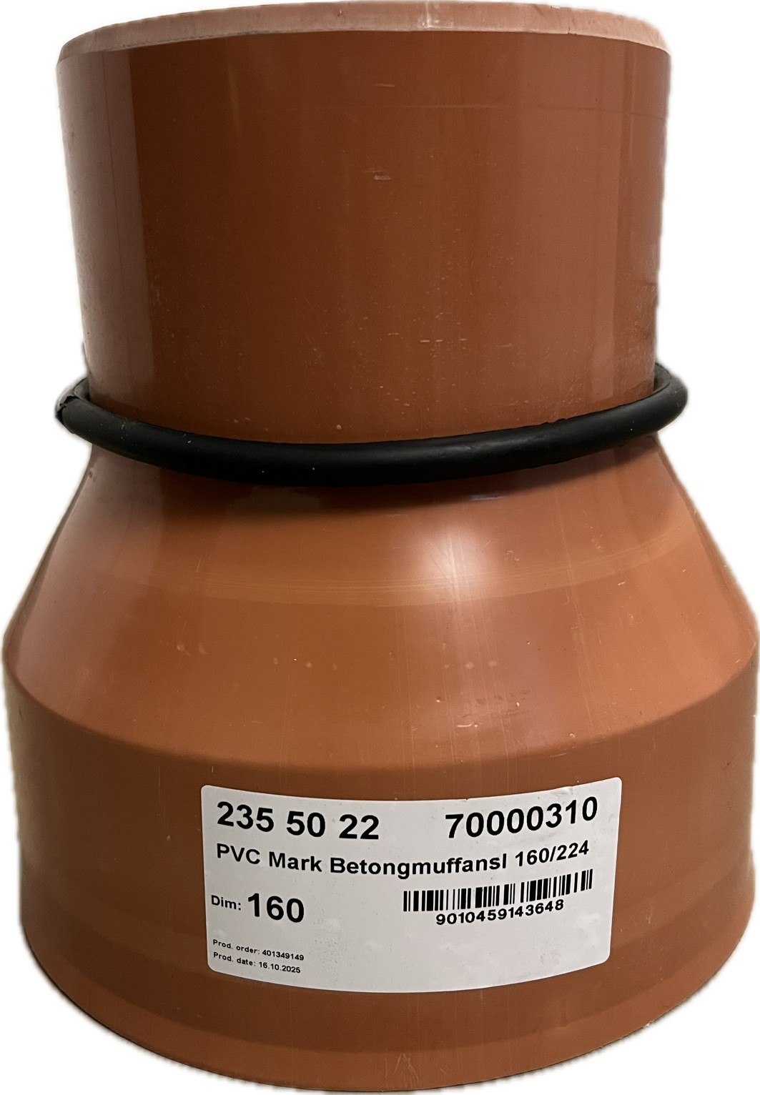 Krympmuff/Övergång 160/224 Betong-PVC - 2