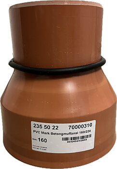 Krympmuff/Övergång 160/224 Betong-PVC
