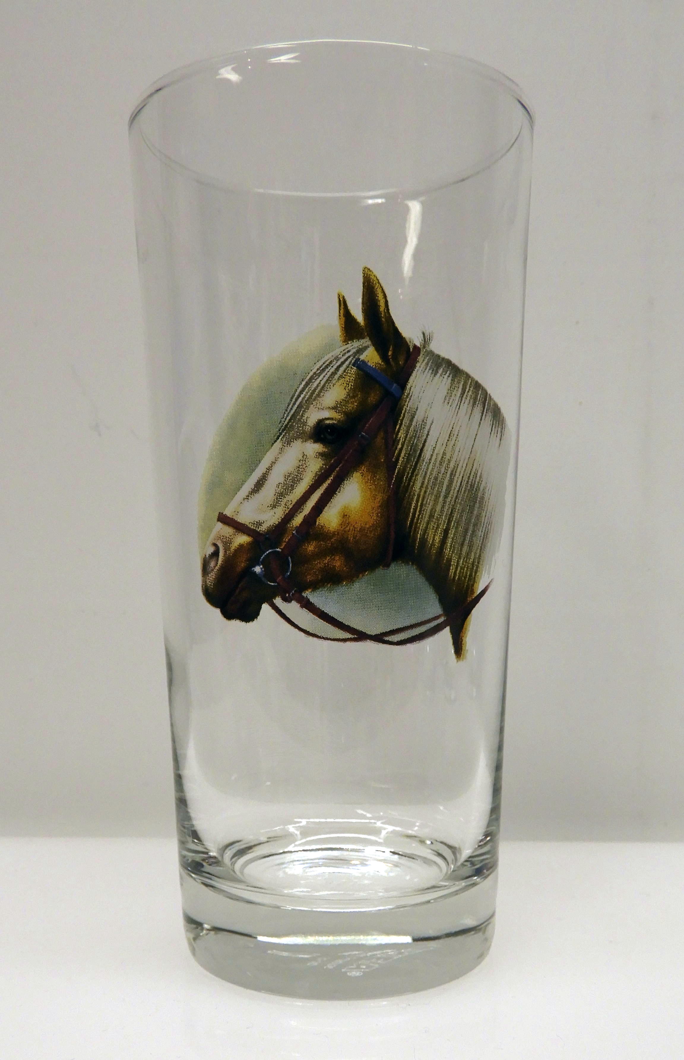 4 st. glas med hästar 40 cl - 5